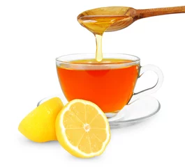 Papier Peint photo autocollant Theé lemon tea with honey