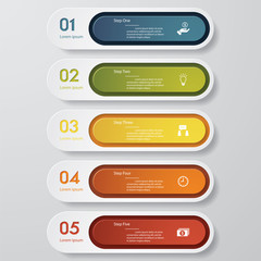 Design clean number banners template. Vector.