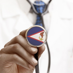 Stethoscope with national flag conceptual series - American Samo