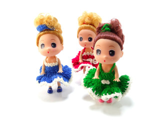 collectible baby girl cute doll with colorful knitting dress