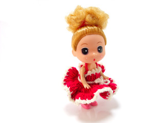 collectible baby girl cute doll with colorful knitting dress
