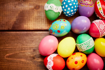 Fototapeta na wymiar Assortment of Easter eggs