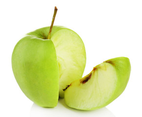 Juicy apple isolated on white