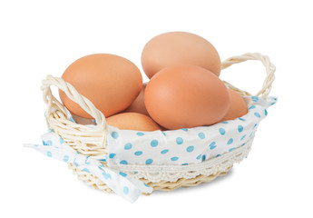 Fresh brown eggs