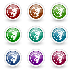 travel vector icons set