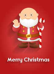 Funny Santa Claus Greeting Vector