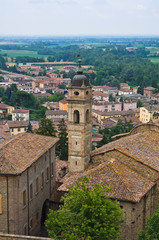 Fototapeta na wymiar Panoramic view of Castellarquato. Emilia-Romagna. Italy.