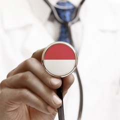 Stethoscope with national flag conceptual series - Monaco
