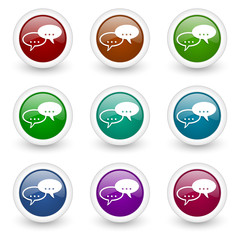 forum vector icon set