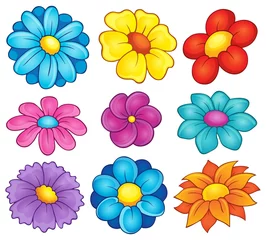 Cercles muraux Pour enfants Flower theme collection 6