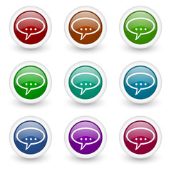 forum vector icon set