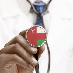Stethoscope with national flag conceptual series - Oman