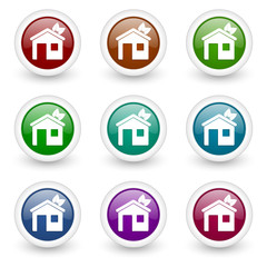 house vector icon set