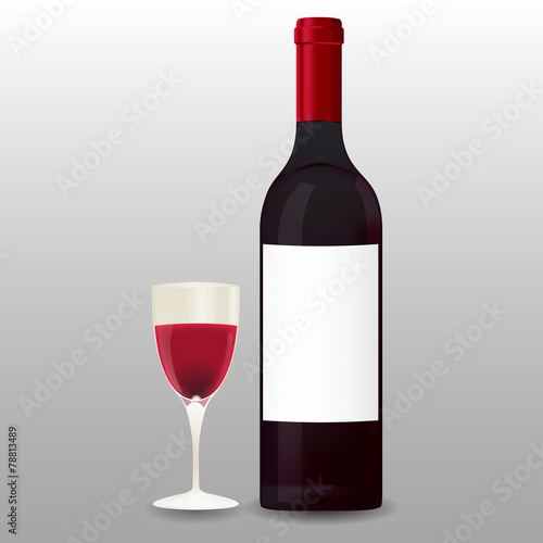 Butelka I Lampka Czerwonego Wina Stock Image And Royalty Free