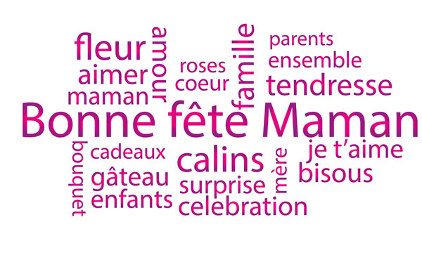 Bonne fête maman ! message cœur pour la fête des mères Stock Vector