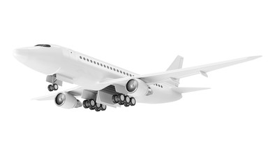 Modern Airplane isolated on white background. Passenger Airplane