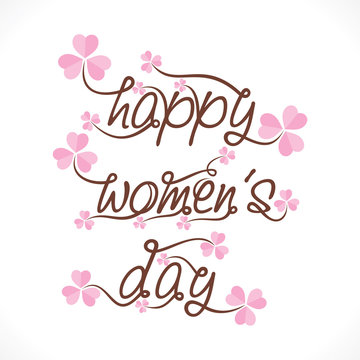 happy women's day greeting design vector