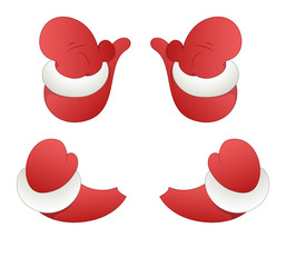 Cartoon Santa Hands Vector