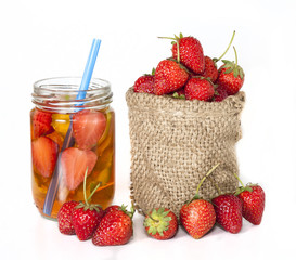strawberry with a  infused water