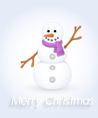 Happy Snowman Character