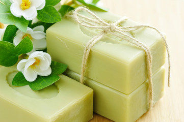 Fototapeta na wymiar Natural handmade soap. Spa