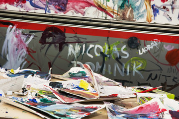 Painted colorful doodles