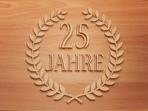 25 Jahre - Lorbeer - Holz H.