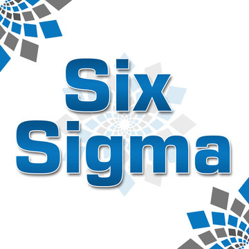 Six Sigma Blue Grey Squares Elements Squares