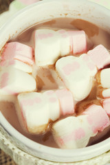 hot chocolate with Christmas marshmallow