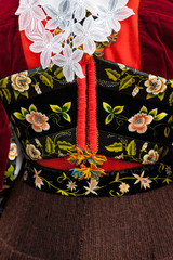 Traditional sardinian corsage, Sardinia (Italy)