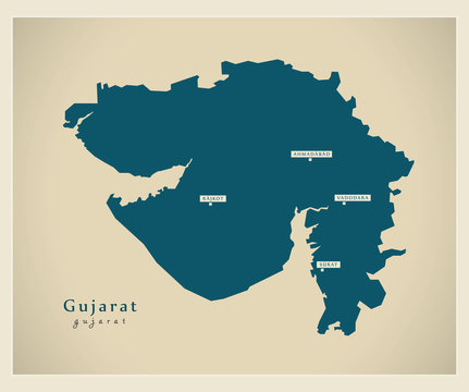 Modern Map - Gujarat IN