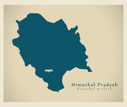 Modern Map - Himachal Pradesh IN