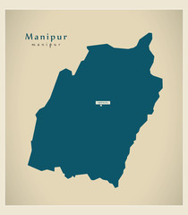 Modern Map - Manipur IN