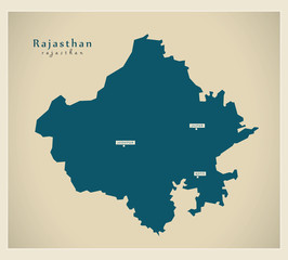 Modern Map - Rajasthan IN