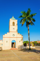 Fototapeta na wymiar The church in one of the most popular towns in Cuba, Vinales
