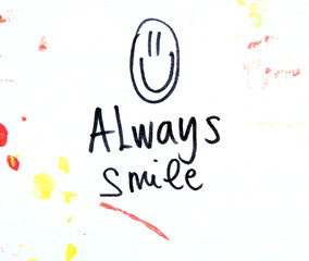 always smile text