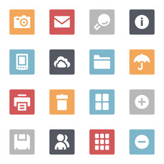 Photo collection web icons set