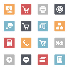 Shopping web icons set