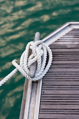 Fototapeta premium Nautical mooring rope