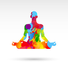 meditazione, yoga, fiore di loto