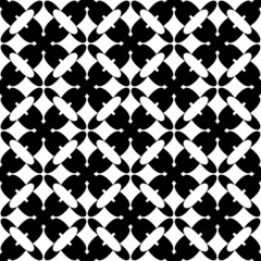 Fototapeta premium Black and white geometric seamless pattern, abstract background.