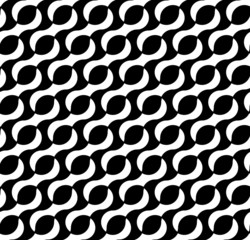 Black and white geometric seamless pattern, abstract background.