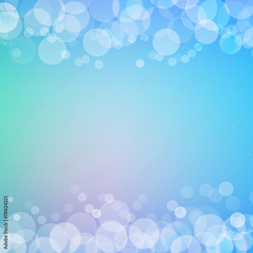 Poster Abstract bokeh sparkles frame with blurred background