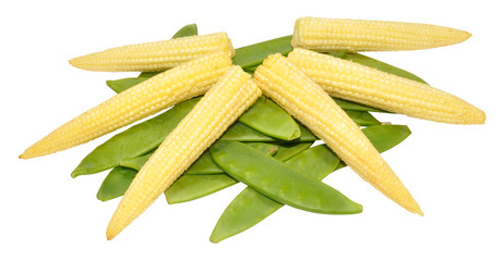 Baby Sweet Corn And Mangetout Peas