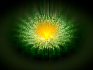 Green glowing magic space mandala
