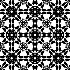 Black and white seamless pattern, abstract background.