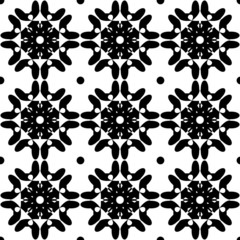 Black and white seamless pattern, abstract background.