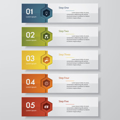 Design clean number banners template. Vector.