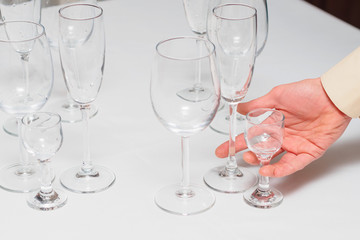 Waiter with glasses