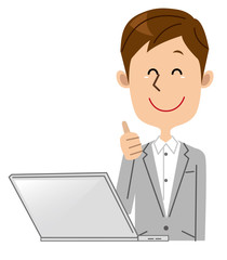 男性　パソコン　ばっちり